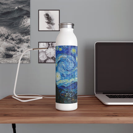 The Starry Night by Vincent Van Gogh Slim Water Bottle