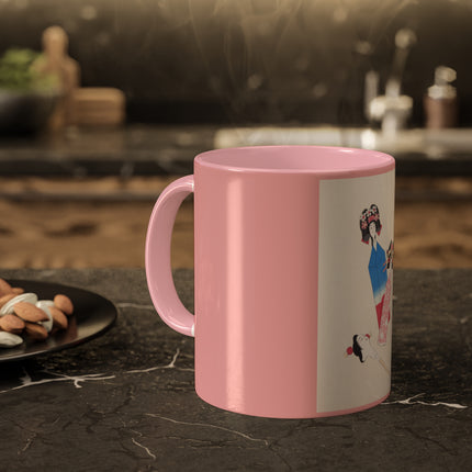 Illustrations of Japanese Toys Pl.001 by Kawasaki Kyosen Colorful Mugs, 11oz