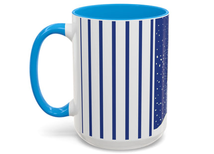 Snowman in Falling Snow Colorful Mugs (11oz, 15oz)