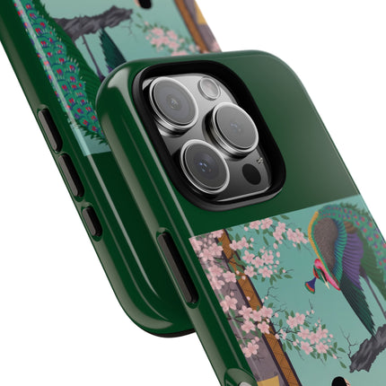 Peacock Garden Phone Case – Japanese Elegance & Timeless Beauty