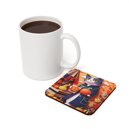 British Shorthair at an Autumn Market Cork Back Coaster
