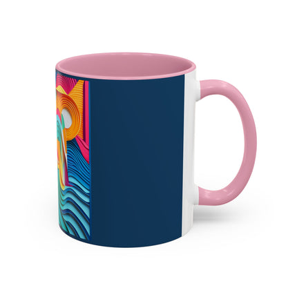 Surfing Zebra Colorful Mugs (11oz, 15oz)