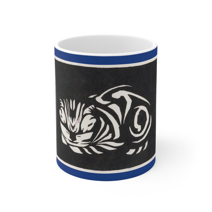 December (Cat Lying) by Anna Julia de Graag Ceramic Mug 11oz