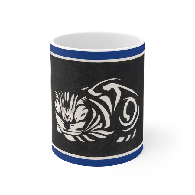 December (Cat Lying) by Anna Julia de Graag Ceramic Mug 11oz
