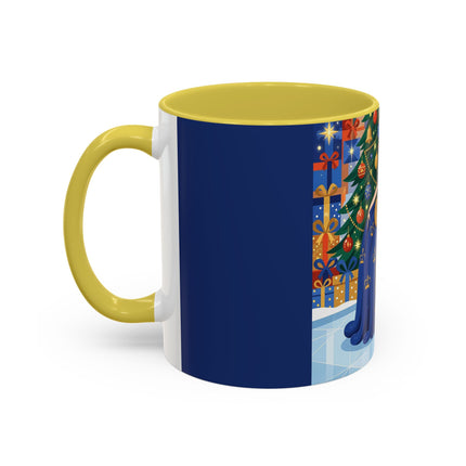 👑🎄 The Christmas Queen Of Golden Bells Colorful Mug – Art Deco Holiday Elegance