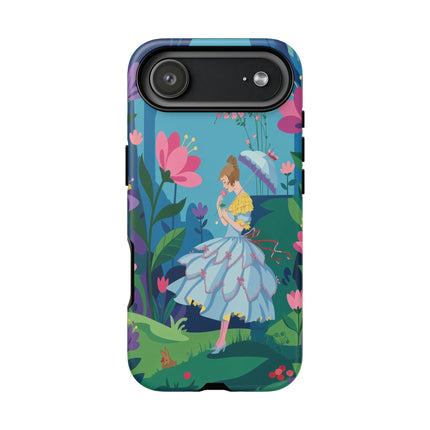 🌸☂️ A Stroll Through The Enchanted Forest Phone Case – Art Deco Floral Fantasy