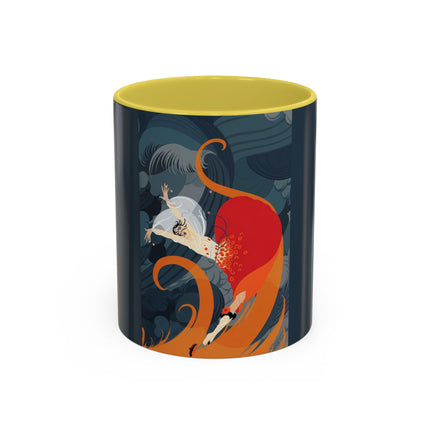 Flame of the Tempest Colorful Mugs – Fiery Storm & Dramatic Elegance