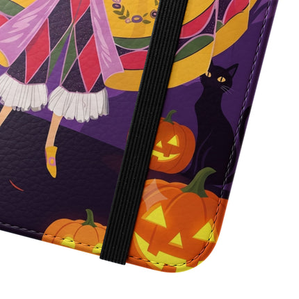 🎭🌹 The Harlequin Rose Masquerade Flip Case – Theatrical Halloween Romance
