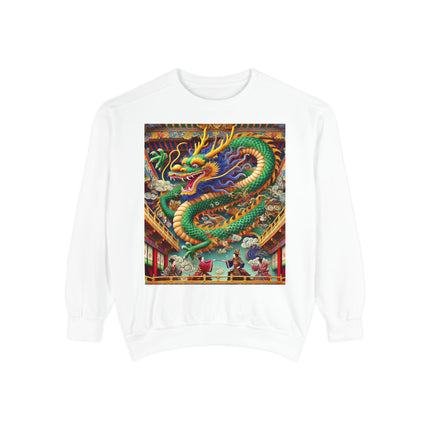 Tibetan Dragon Over Kabuki Duel Sweatshirt