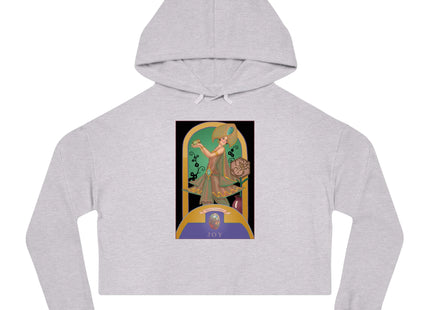 October & Opal, Tourmaline (from the Gem Series) by Sofia Chiostri Women’s Cropped Hooded Sweatshirt