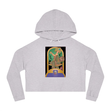October & Opal, Tourmaline (from the Gem Series) by Sofia Chiostri Women’s Cropped Hooded Sweatshirt