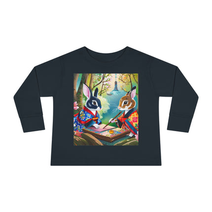 Fairy Animals Writing Wishes Toddler Long Sleeve Tee