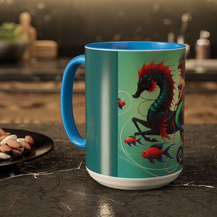 Mermaid & Sea Dragon Mug – Ocean Guardian & Mythic Beauty