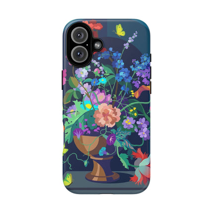 Midnight Floral Reverie Phone Case – Vibrant Bloom & Enchanted Beauty