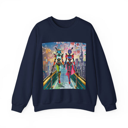 Cyber Punk Robot Models Unisex Heavy Blend™ Crewneck Sweatshirt