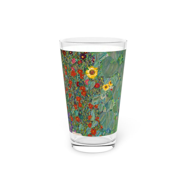 Farm Garden with Sunflowers by Gustav Klimt  Glass, 16oz