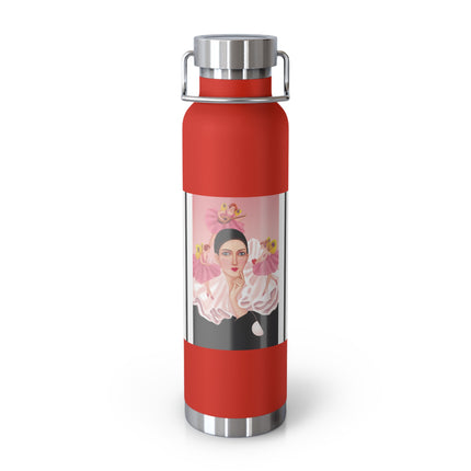 Pierrot & Fairies Dressed in Pink by Sofia Chiostri Copper Vacuum Insulated Bottle, 22oz