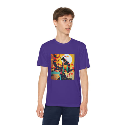 Black Cat in Kimono Youth Competitor Tee
