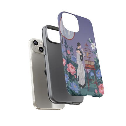🌸🐦 The Lady Of The Garden Birdcage Phone Case – Art Deco Floral Elegance