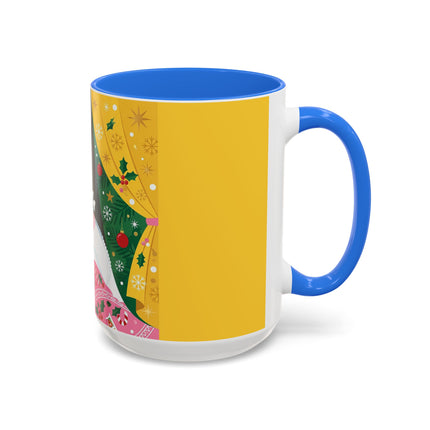 💌🎄 The Christmas Letter Of Holly House Colorful Mug – Whimsical Art Deco Holiday Charm