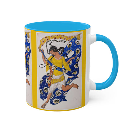 The Butterfly (Costume Design for Anna Pavlova) by Leon Bakst Colorful Mugs, 11oz