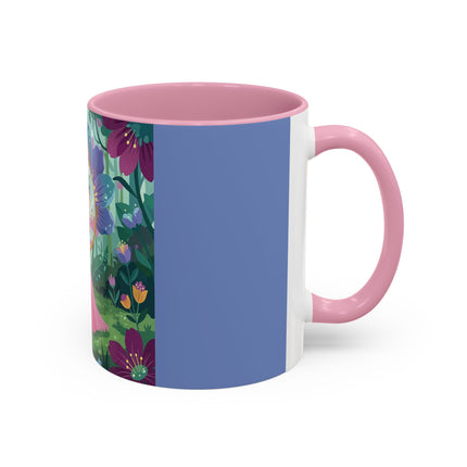 The Lady Of The Enchanted Mirror Colorful Mugs – Art Deco Botanical Elegance