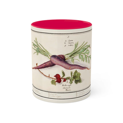 Carrot, Daucus Carota and Red currant, Ribes rubrum by Anselmus Boëtius de Boodt Colorful Mugs, 11oz