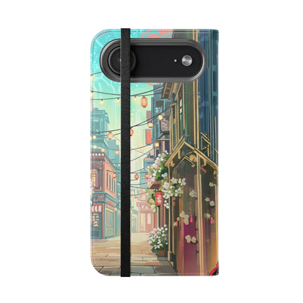 🦝✨ Cybernetic Red Panda Flip Case – Neon Charm & Futuristic Wonder