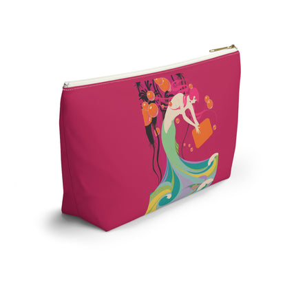 Mermaid Dive Cosmetic Bag – Vibrant Waves & Playful Charm