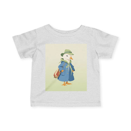 🦆🎒 The Little Woodland Duck Explorer Infant Fine Jersey Tee – Whimsical Storybook Adventure