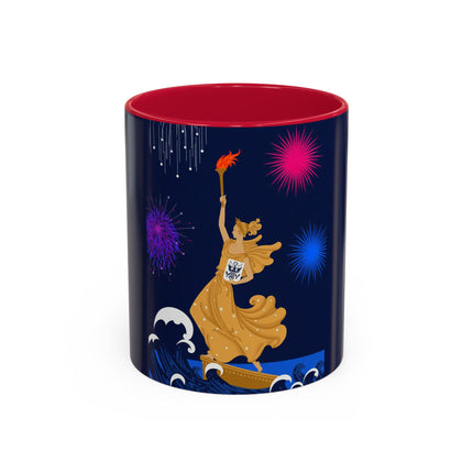 Liberty's Triumph Colorful Mugs – Art Deco Glory & Triumphant Spirit