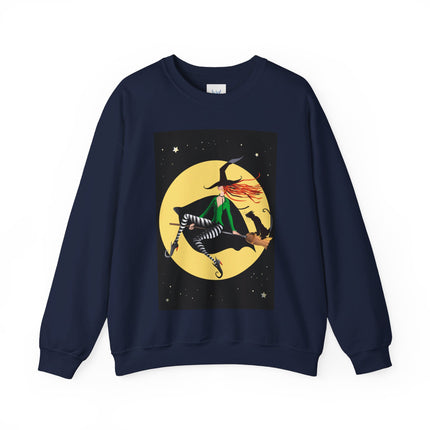 A Witch’s Moonlit Flight Unisex Heavy Blend™ Crewneck Sweatshirt