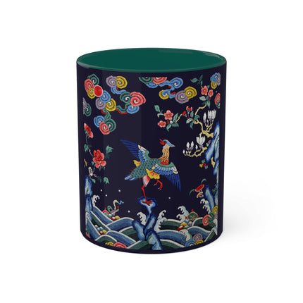 Rank Badge with Mandarin Duck Colorful Mugs, 11oz