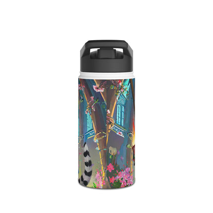 Cyberpunk Leopard Stainless Steel Water Bottle