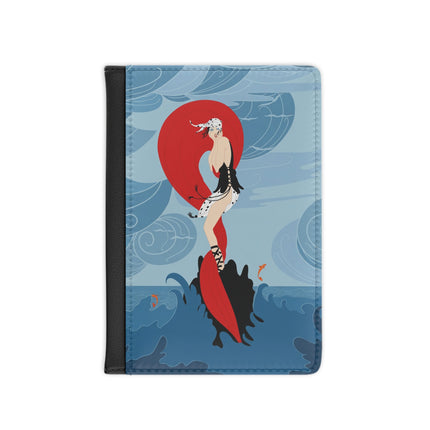 Siren of the Waves Passport Cover – Dynamic Strength & Oceanic Drama