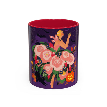 🌹🎃 The Lady Of The Haunted Rose Garden Colorful Mug – Romantic Halloween Charm