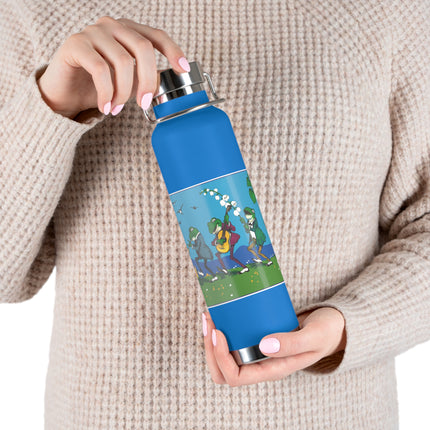 Frog and Beetle Band Copper Vacuum Insulated Bottle, 22 oz
