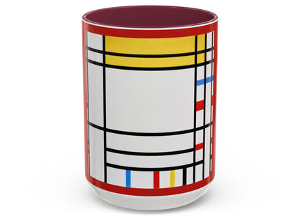 Place de la Concorde by Piet Mondrian Colorful Mugs (11oz, 15oz)