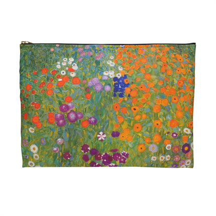 Cottage Garden Accessory Pouch – Gustav Klimt Floral Art Bag