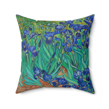 Irises by Vincent Van Gogh Spun Polyester Square Pillow