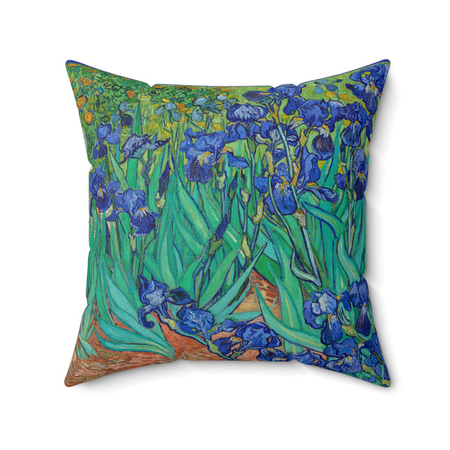 Irises by Vincent Van Gogh Spun Polyester Square Pillow