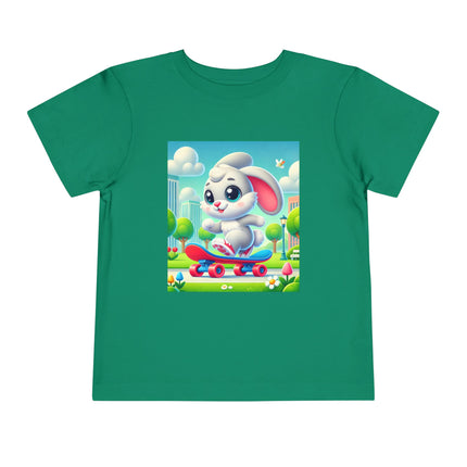 Skateboard Bunny Adventure Toddler Short Sleeve Tee