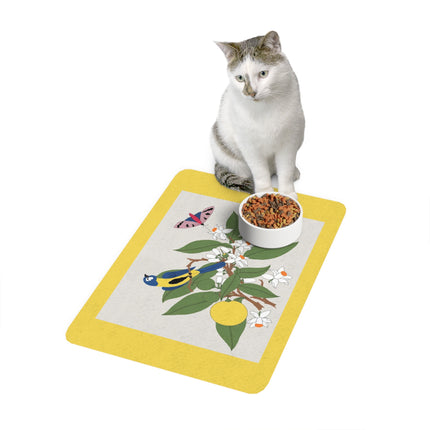 Blue Shrike Blossom Perch Pet Food Mat – Garden Guardian