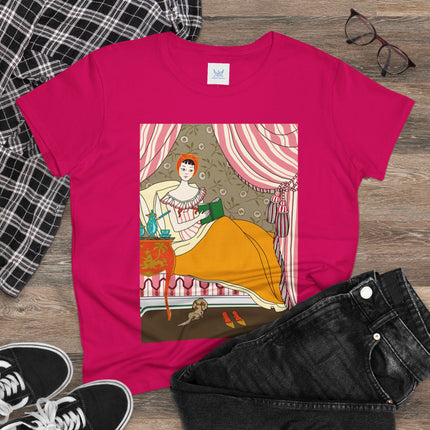 A Moment of Elegance and Comfort Women's Midweight Cotton Tee