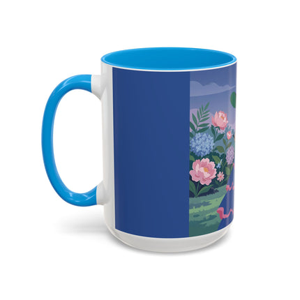 The Lady Of The Garden Stroll Colorful Mugs – Art Deco Botanical Elegance