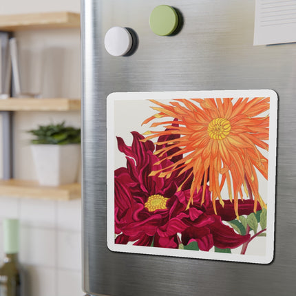 Dahlia Flower by Tanigami Kônan Die-Cut Magnets (5 Sizes)