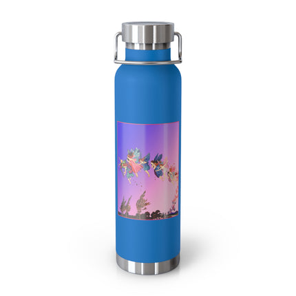 Fairies, Pixies, and Petals in Twilight's Embrace Copper Vacuum Insulated Bottle, 22 oz