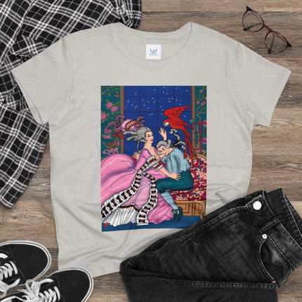 The Jealous Parrot by George Barbier Women's Midweight Cotton Tee