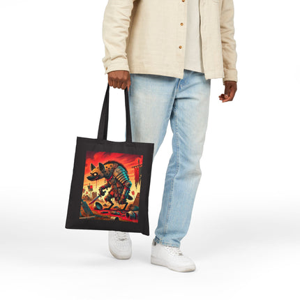 The Cunning Scavenger Cotton Canvas Tote Bag – Grit, Wit & Relentless Survival