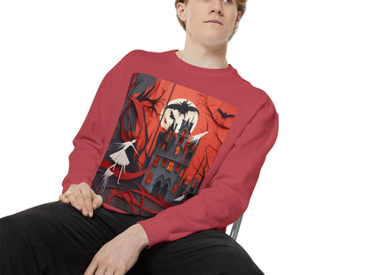 Halloween Night Scene Unisex Garment-Dyed Sweatshirt